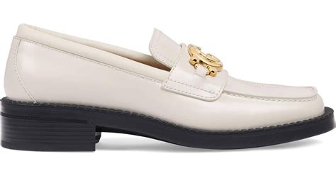 gucci leather loafer with kingsnkae|Gucci white loafers women.